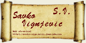 Savko Vignjević vizit kartica